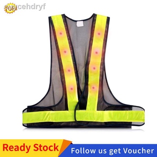 High Visibility LED Light Safety Vest Reflective Vest Waistcoat Traffic Outdoor Night Warning Reflector