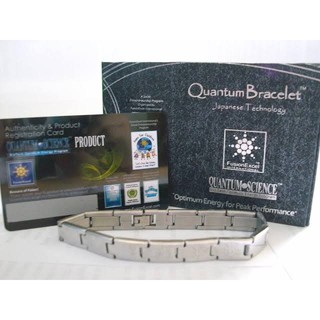 🔥 ของแท้(พร้อมบัตรรับประกัน) เลสข้อมือควอนตั้ม Quantum Bracalet ทำจากสแตนเลส