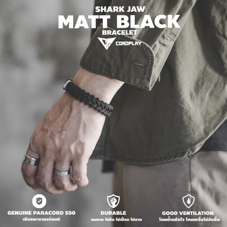 กำไลข้อมือ รุ่น MATT BLACK  [แจ้งขนาดรอบข้อมือในแชท]  เชือกถัก PARACORD BY CORDPLAY