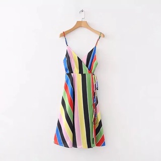 พร้อมส่ง!Rainbow dress