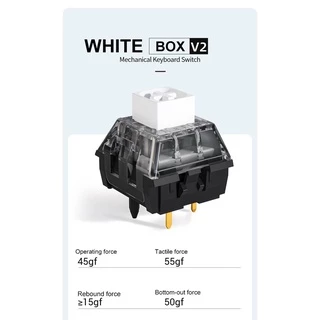 [พร้อมส่ง] Kailh BOX V2 WHITE Clicky Switch Mechanical Keyboard Hotswap สวิตซ์ ขาว​ วี สอง
