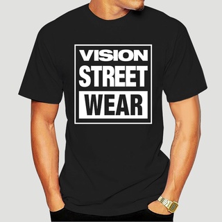 เสื้อยืด พิมพ์ลาย Vision Street Wear สไตล์คลาสสิก สีดํา สําหรับผู้ชาย S3Xl1339D