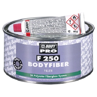 สีโป้วไฟเบอร์ F250 Body Fiber พร้อมน้ำยา ขนาด 750 กรัม