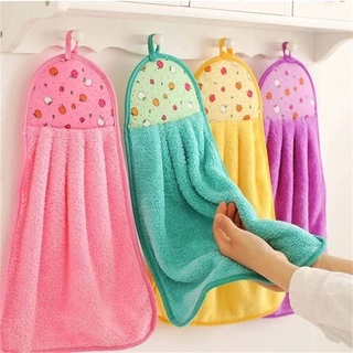 พร้อมส่ง ผ้าเช็ดมือแบบแขวนซับน้ำได้ดี เช็ดมือเช็ดจาน เช็ดโต๊ะ อย่างหนาผืนใหญ่ มีให้เลือก 3 สี ผ้าทำความสะอาด