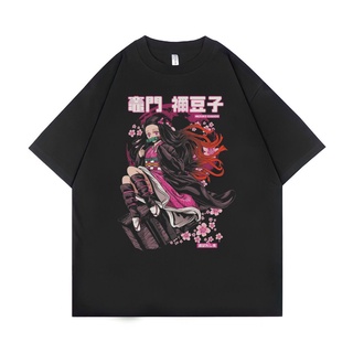 เสื้อยืด ขนาดใหญ่ พิมพ์ลาย Nezuko Crucify | สีดํา | เสื้อเชิ้ต ลาย Demon Slayer | เสื้อยืด ขนาดใหญ่ | สไตล์วินเทจ | เสื้