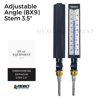 Trerice, BX9, Adjustable Angle Industrial Thermometer, Stem 3.5", เกลียว 3/4"NPT เทอร์โมมิเตอร์ (ไม่รวม Thermowell)