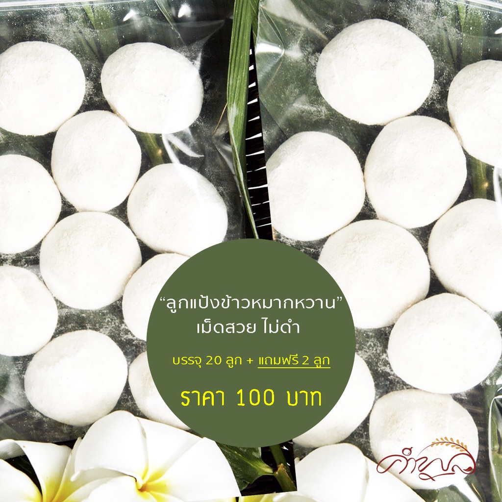 ลูกแป้งข้าวหมาก ลูกแป้งสาโท ลูกแป้งสาโทหวาน แพ็ค20ลูก+แถมฟรี2ลูก เก็บไว้ได้นาน1ปี(แช่เย็น) พร้อมส่ง