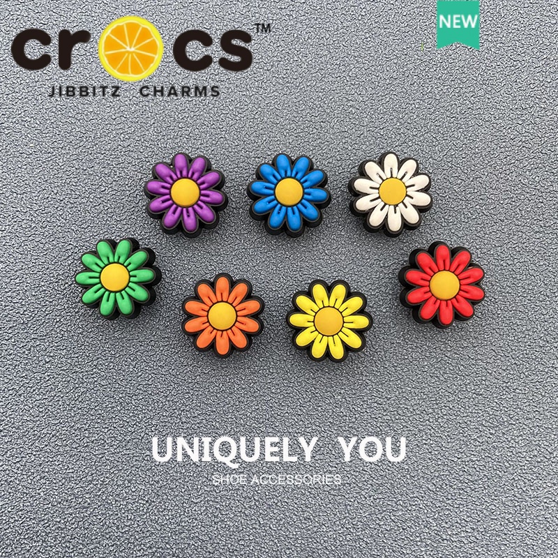 Jibbitz crocs จี้รูปดอกเดซี่น่ารัก หลากสี สําหรับตกแต่งรองเท้า DIY จิ๊บบิท ตัวติดรองเท้า crocs