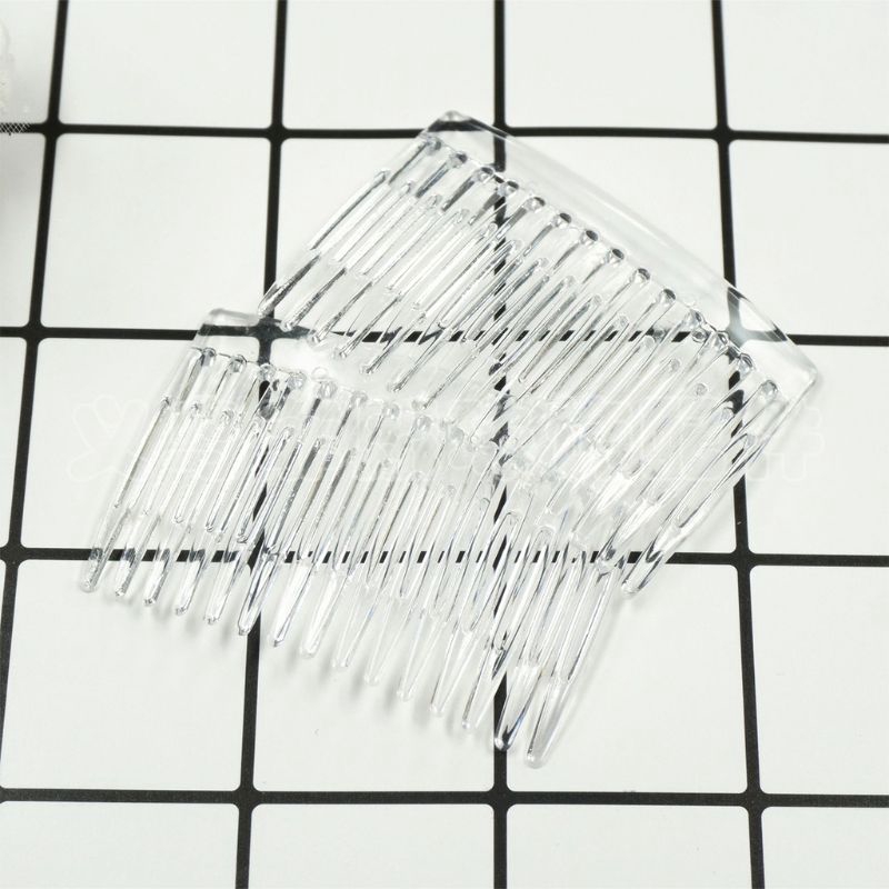 flgox หวีพลาสติกแฟนซี 7x5 ซม. 15 ซี่ diy - รูปที่ 3