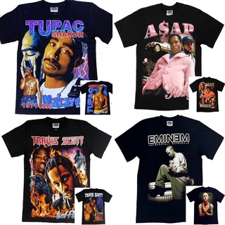 เสื้อยืดผ้าฝ้ายพิมพ์ลายแฟชั่น ✳♠TUPAC T SHIRT- SINGING MAKAVELI SHIRT ( THE ROXX ) TRAVIS SCOTT/POST MALONE/ASAP ROCKY