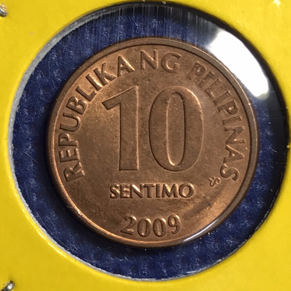 No.14485 ปี2009 ฟิลิปปินส์ 10 SENTIMOS เหรียญเก่า เหรียญต่างประเทศ เหรียญสะสม เหรียญหายาก ราคาถูก