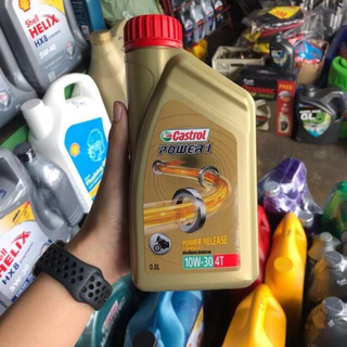 🔥น้ำมันเครื่อง Castrol power one 4T 10w-30 ขนาด 0.8 ลิตร