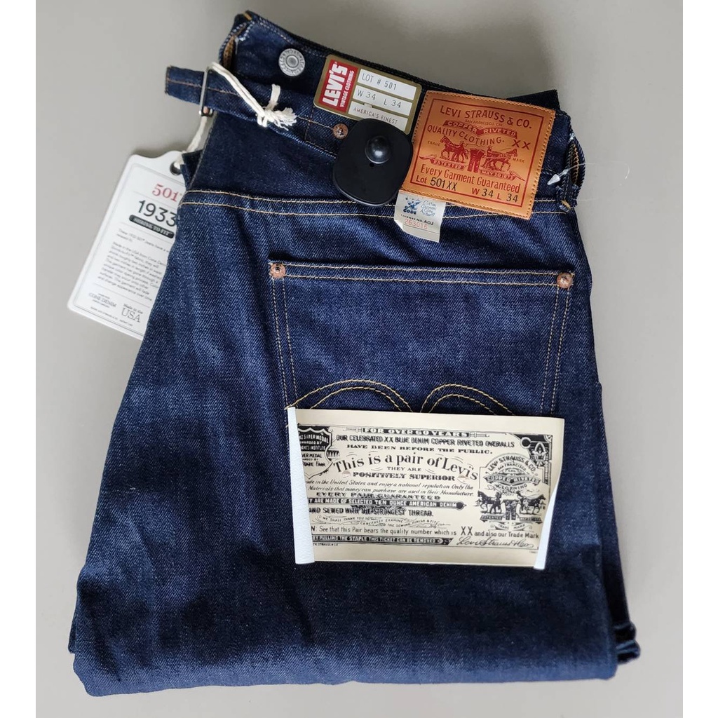 กางเกงยีนส์ Levi 501XX  LVC 1933 U.S.A