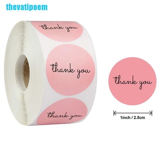 Thevatipoem สติกเกอร์ฉลาก Thank You สําหรับตกแต่ง 500 ชิ้น