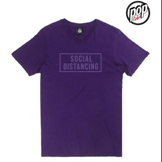 Barbari บาบารี เสื้อยืดคอวี รุ่น Social Distancing ใส่ได้ทั้งผู้หญิง/ผู้ชาย BVS5