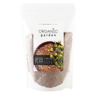 Organic Garden เมล็ดแฟลกซ์สีน้ำตาลบด Ground Brown Flax Seed (250gm)