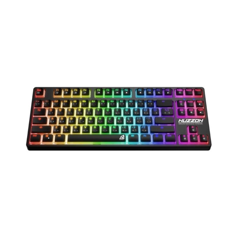 KEYBOARD (คีย์บอร์ดไร้สาย) SIGNO KB-751 NUZZON (มี2สี BLACK|WHITE) (มี2ปุ่ม BLUE/RED SWITCH) RGB LED ประกัน 2ปี