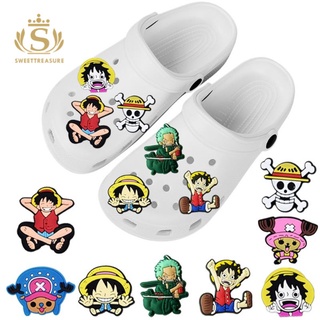 One Piece Shoe Charm Set 🌺ตัวติดรองเท้ามีรูเซต ใส่ได้กับรองเท้ารูใหญ่ปกติทั่วไป-หัวโต หรือรุ่นรูเล็ก crocs