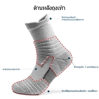 ถุงเท้ากีฬา กันลื่น แบบมืออาชีพ สําหรับผู้ชาย และผู้หญิง เหมาะกับการวิ่ง เล่นบาสเก็ตบอล ฟุตบอล ขี่จักรยาน เทนนิส เล่นสกี