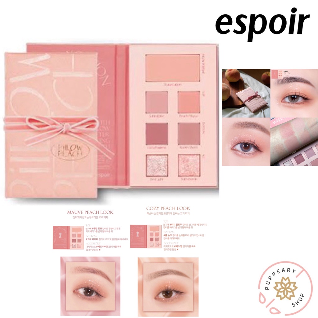 (แท้/พร้อมส่ง อ่านรายละเอียดก่อนสั่ง) ESPOIR 21 F/W LOOKBOOK PALETTE สี PILLOW PEACH EXP06/2024