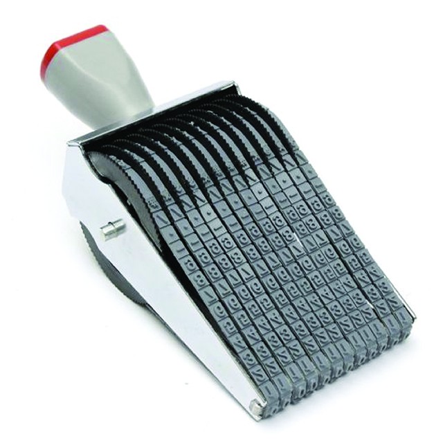 ตรายางแป้นสำเร็จ อักษรอังกฤษ และ ตัวเลข  Multipurpose Alphabet Rolling Stamp