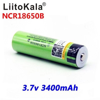 ถ่านชาร์จ 18650 Panasonic LiiTokala 3400 mAhเต็ม ของแท้ รับประกันคุณภาพด้วย LiiToKala หัวนูน ถ่านไฟฉาย ถ่านพัดลม