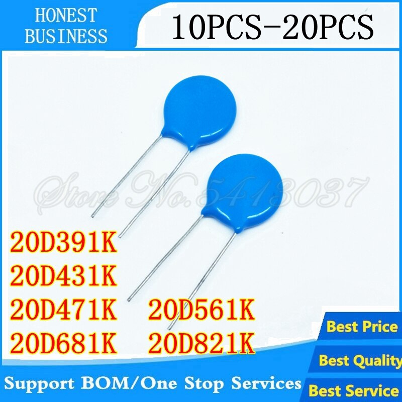 ใหม่ วาริสเตอร์ 20D391K 20D431K 20D471K 20D561K 20D681K 20D821K 10-20 ชิ้น