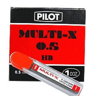 KTS (ศูนย์เครื่องเขียน) ไส้ดินสอ PILOT 2B/HB MULTI-X 0.5 สีส้ม