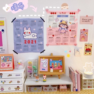 🍂Statice🍂 ปฏิทินแปะผนัง 2021 ปฏิทินลายการ์ตูนน่ารัก
