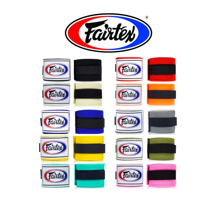 ผ้าพันมือ FAIRTEX HW2 Elastic Cotton Hand wraps 180" 4.5 ม. แฟร์แทกซ์ ผ้ายืดพันมือ นักมวย ชกมวย