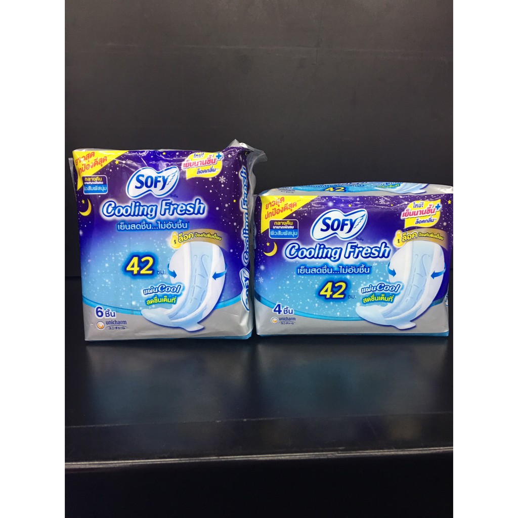 SOFY Cooling Fresh (42 ซม.) ผ้าอนามัย โซฟี คูลลิ่งเฟรช ( มี 2 ขนาด)