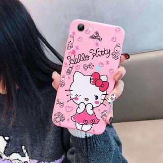 เคสโทรศัพท์ซิลิโคนพิมพ์ลายการ์ตูน hello kitty น่ารักสําหรับ vivo y 55 y 71 y 75 v 7 y 79 v 7 plus y 95 y 93 สีชมพู