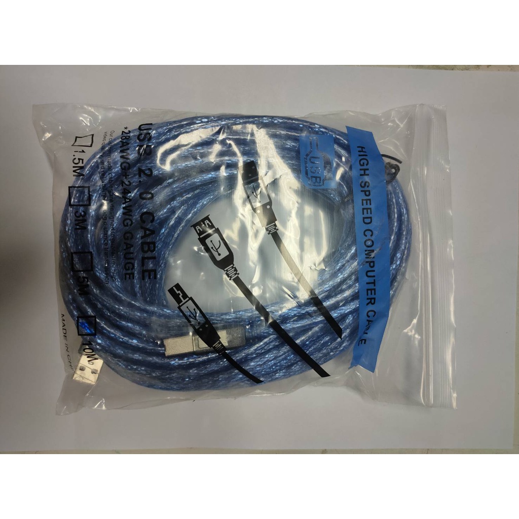 Print Cableสายต่อปริ้นเตอร์ สแกนเนอร์ USB 2.0 Type B ใช้ได้กับเครื่องพิมพ์ทุกรุ่น