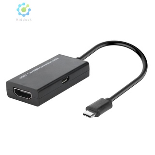(ลดราคา-ซ่อน) อะแดปเตอร์ USB 3.1 Type C เป็น HDMI ตัวเมีย สําหรับโทรศัพท์มือถือ แท็บเล็ต MHL Android