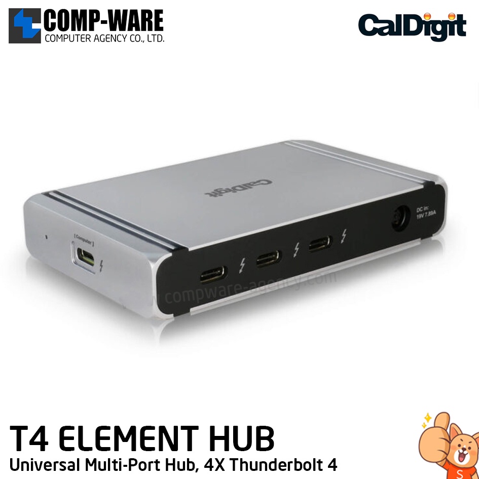 CalDigit Thunderbolt 4 Element Hub - Universal Multi-Port Hub (4xThunderbolt 4) รับประกัน 1 ปี