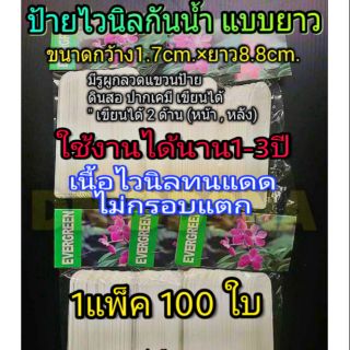 ป้ายชื่อต้นไม้กันน้ำ100ชิ้น💥ใช้ทนนาน5-10ปี💥ผลิตจากพลาสติกกันน้ำชนิดพิเศษ กันน้ำ ทนแดดไม่กรอบแตกใช้ทนนาน