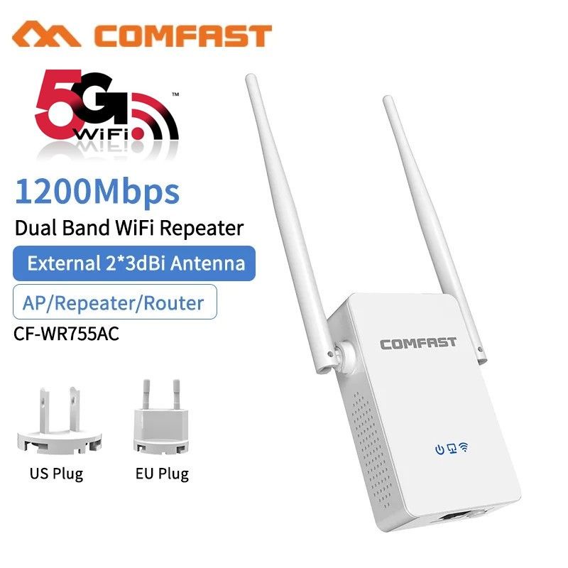 Comfast Cf-WR755AC AC1200 Mbps Wifi Access Point/Repeater