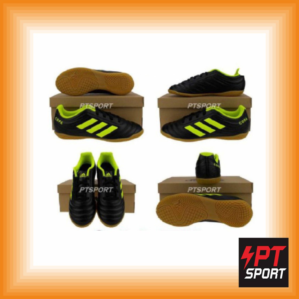 รองเท้ากีฬา รองเท้าฟุตซอลเด็ก Adidas D-98095 COPA 19.4 IN J ดำเหลือง