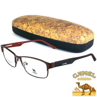 CAMEL แว่นตา รุ่น CA-12748 สีแดง กรอบเต็ม ขาสปริง วัสดุ สแตนเลส สตีล (สำหรับตัดเลนส์) กรอบแว่นตา Eyeglasses