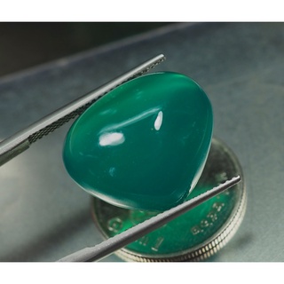 คาลซิโดนีสีเขียว (Green Chalcedony) 17.90 กะรัต  (10205)