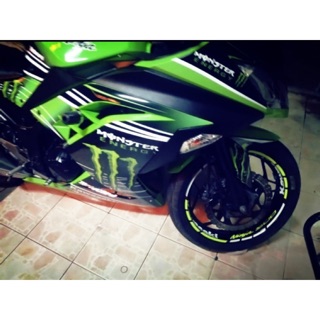 Ninja 300 สติกเกอร์ขอบล้อสะท้อนแสง
