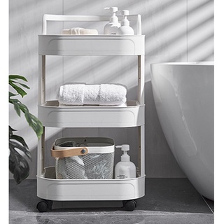 ชั้นวางของ 3 ชั้น พร้อมล้อเลื่อน Rolling Cart Shelf