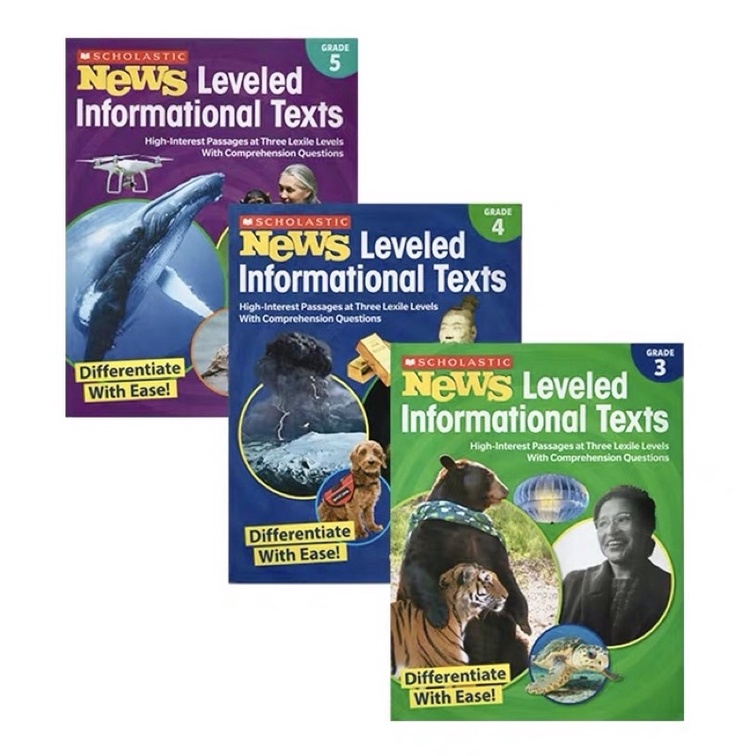 Scholastic News Leveled Informational Texts Grade 3-5, Comprehension Questions