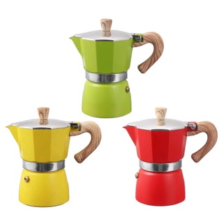ZBOSS Moka pot 6Cup  koffie pot สีเขียว สีเหลือง สีแดง กาต้มกาแฟ หม้อต้มกาแฟเอสเพรสโซ่ #แถมกระดาษกรอง