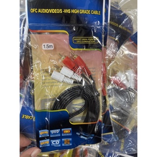 🔥หมดแล้วหมดเลย🔥💯✅🇹🇭🔥 2ออก 2 สายAV audio 1.5เมตร*สินค้าหมดเร็วมาก**😉พร้อมส่ง 2ออก 2 สายAV audio 1.5เมตร
