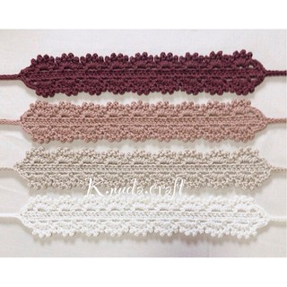 พร้อมส่ง☄️ที่คาดผมวินเทจ ที่คาดผมถัก ผ้าผูกผมถักโคร์เช ที่คาดผม