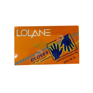 Lolane Gloves โลแลนถุงมือพลาสติก บรรจุ 50 ชิ้น (25คู่)