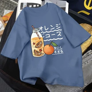 GAKKI เสื้อยืดหญิงแขนสั้นแบบหลวม ใส่สบาย ผู้หญิงเสื้อยืด เสื้อยืดแขนสั้น Oversize Cotton 4100#