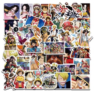 สติ๊กเกอร์ One Piece ลายการ์ตูน One Piece สําหรับติดตกแต่งกระเป๋าเดินทางตู้เย็นแล็ปท็อปของเล่นเด็ก 50ชิ้น