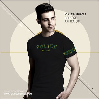 เสื้อยืด เสื้อยืดคอกลม เสื้อลายPolice (PoliceT-Shirt original) NO.584*390*121